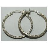 STERLING SILVER D/C EARRINGS 2.40GRS