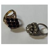 S2 - TWO COSTUME JEWELRY RINGS 5.5 & 8.5 (J5)