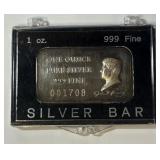 S2 - 1OZ .999 FINE SILVER BAR (J20)