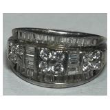 STERLING SILVER CZ RING 5.50GRS