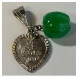 S2 - STERLING SILVER HEART PENDANT (J96)