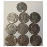 S2 - TEN EISENHOWER DOLLAR COINS (J46)
