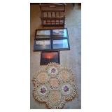 S2 - FRAMED PRINTS, MAGAZINE RACK, WOVEN MAT (A47)