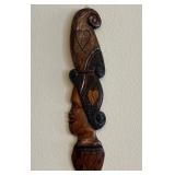 S2 - ONE PIECED CARVED WOOD WALL DECOR
