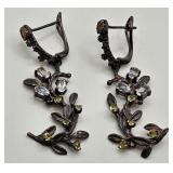 B - PAIR OF SILVER EARRINGS (20)
