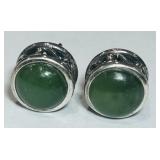 STERLING SILVER GEMSTONE EARRINGS 6.10GRS