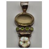 B - VINTAGE SILVER PENDANT (7)