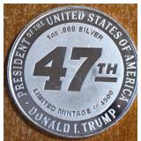 DONALD TRUMP - ONE OUNCE .999 FINE SILVER (106)