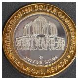 WESTWARD HO CASINO $10 .999 FINE SILVER TOKEN (93)