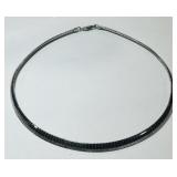 STERLING SILVER 26.70GRS 16INCH OMEGA NECKLACE