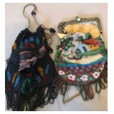 J2 - TWO ANTIQUE BEADED PURSES (AS IS) (A4)