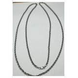 STERLING SILVER 34 INCH LINK CHAIN 20.10GRS
