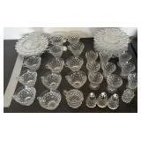J2 - 36 PIECES VINTAGE GLASS DISHWARE (G103)