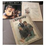 J2 - JAMES DEAN BOOK & ANTIQUE MAGAZINES (C131)