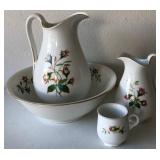 J2 -VINTAGE HAVILAND PITCHER & BASIN, PITCHER, CUP