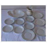 J2 - ANTIQUE HAVILAND PITCHER, BOWL & PLATES (G176