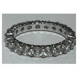 STERLING SILVER CZ RING 2.50GRS