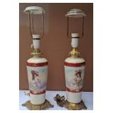 J2 - PAIR OF VINTAGE MATCHING TABLE LAMPS (G51)