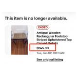 J1 - FOOTSTOOL WITH UPHOLSTERED TOP (L55)