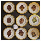 J1 - NINE MUIRFIELD CHRISTMAS PLATES (K35)