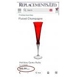J1 - FOUR PIECES LENOX HOLIDAY GEMS FLUTES (K44)