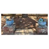 J1 - TWO OUTDOOR PLANTER POTS
