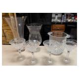 J1 - VINTAGE STEMWARE, ICE BUCKET, VASES (K9)
