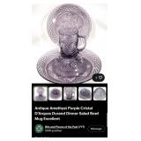 J1 - VINTAGE AMETHYST GLASS DISHWARE (K10)