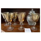J1 - VINTAGE STEMWARE & GINGER JAR (K55)