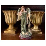 J1 - ANGEL FIGURINE & TWO URNS (K46)