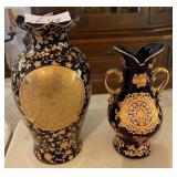 J1 - TWO DECORATIVE PORCELAIN VASES (L48)