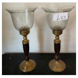 J1 - PAIR OF CANDLE HOLDERS (L87)