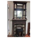 J1 - VICTORIAN FIREPLACE WITH MIRROR MANTLE (R37)