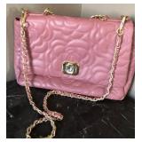 N2 - ELEGANT ANNA PAOLA PINK QUILTED HANDBAG