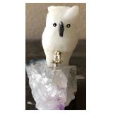 N2 - HANDCARVED OWL CRYSTAL SCULPTURE