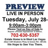 PREVIEW LIVE IN PERSON - Tuesday, July 28th