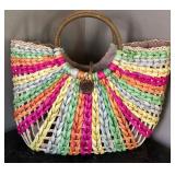 N2 - COLORFULSTRAW STUDIOS BEACH TOTE