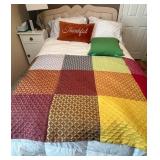 N2 - BED, MATTRESS, NIGHTSTAND & BEDDING (B93)
