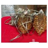 408 - TWO VINTAGE GRAPE CLUSTER LAMPS (S13)