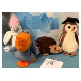 11 - LOT OF FOUR PLUSH TOYS (T8)