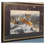 502 - FRAMED TIGER ART 30X36"