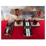 502 - TWO COLLECTIBLE CARS & TROPHYS (M44)