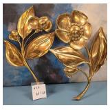 502 - TWO PIECES GOLD-TONE WALL DECOR (M168)