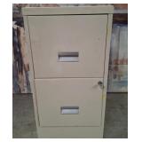 11 - HOME OFFICE TWO-DRAWER FILE CABINET WITH KEY