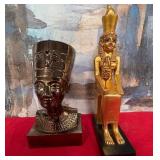 502 - TWO PIECES EGYPTIAN MOTIF SCULPTURES (M64)