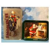502 - SMOKIN' IT SIGN & COCA-COLA TINE TRAY (Z320)