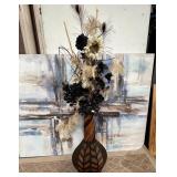 502 - DECORATIVE VASE WITH FAUX ARRANGEMENT (M12)