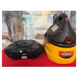 502 - WET/DRY VAC & WIRELESS CD PLAYER (M75)