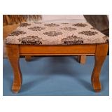 11 - VINTAGE FOOTSTOOL WITH UPHOLSTERED TOP (L20)