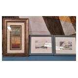 11 - THREE PIECES FRAMED ART (L36)